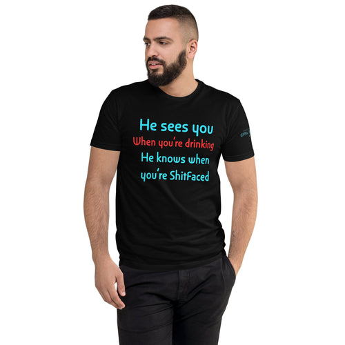 “HE SEES YOU WHEN….” Short Sleeve T-shirt - CFS+ Store
